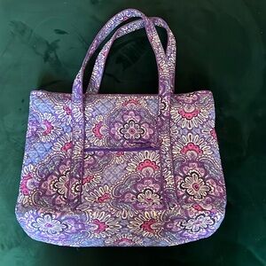 Vera Bradley Original Tote Bag in Lilac Tapestry